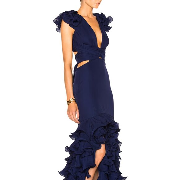 Johanna Ortiz El Encanto Silk Double Georgette Dress 4 - Picture 15 of 15